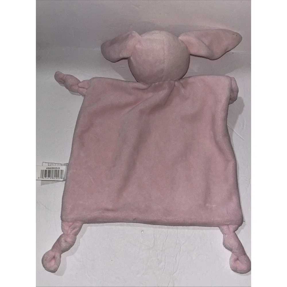 Dan Dee Pink Bunny Rabbit Rattle Security Blanket Lovey Satin Ears 9